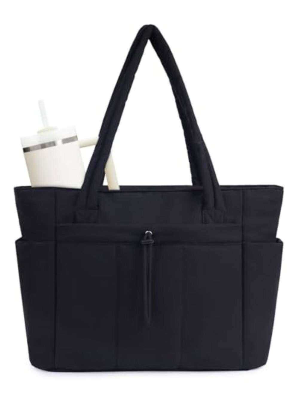 Puffy Tote Bag for Women Lightweight 20L Water Resistant Fits 40oz Tumbler
